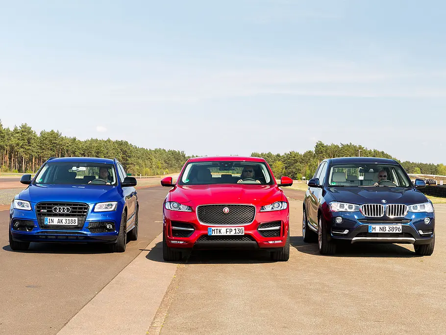 Audi SQ5/Jaguar F-Pace/BMW X3: Vergleich