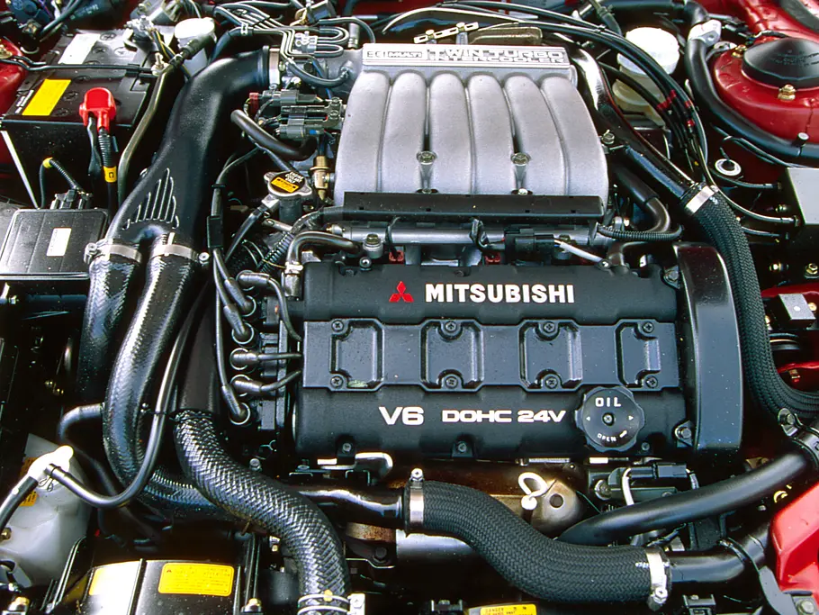 5 Japanische Kämpfer: Mitsubishi 3000 GT Japanische Sportwagen Mitsubishi 3000 GT Motor