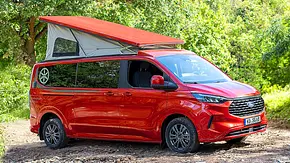 Das Bild zeigt den stehenden Karmann Duncan 550 von schräg vorne. - Foto: Karmann Mobil Das Bild zeigt den stehenden Karmann Duncan 550 von schräg vorne. - Foto: Karmann Mobil