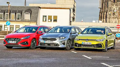Hyundai i30 Kombi/Kia Ceed Sportswagon/VW Golf Variant - Foto: Niklas Gotta