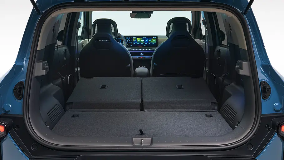 Kia EV2 Der Kofferraum des Kia EV2.