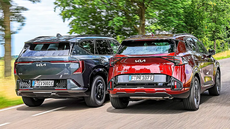 Kia EV5 und Kia Sportage.