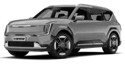 Kia EV9 statisch von vorne links. - Foto: Carwow