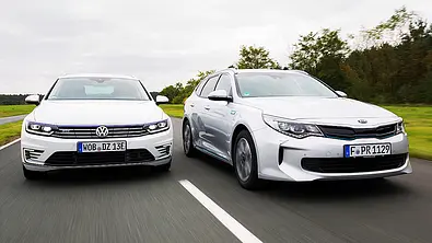 VW Passat GTE, KIA Optima Plug-in Hybrid SW - Foto: Klaus Huber-Abendroth