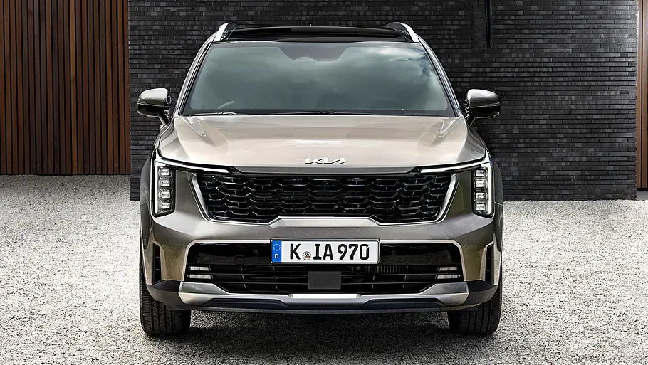 Das Kia Sorento Facelift in der Frontalansicht.
