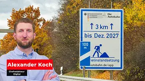 AUTO ZEITUNG Digital-Chefredakteur Alexander Koch kommentiert die aktuelle Baustellen-Situation in Deutschland. - Foto: Imago/Collage: AUTO ZEITUNG AUTO ZEITUNG Digital-Chefredakteur Alexander Koch kommentiert die aktuelle Baustellen-Situation in Deutschland. - Foto: Imago/Collage: AUTO ZEITUNG