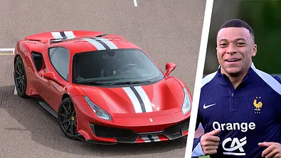 Ferrari 488 Pista von Kylian Mbappé - Foto: Ferrari, Getty Images / Montage: AUTO ZEITUNG