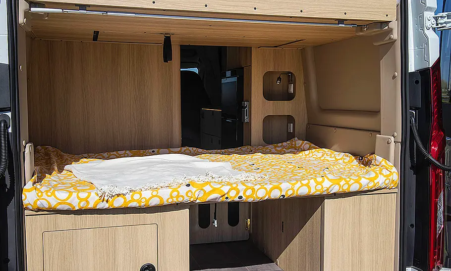 Neuer La Marca SAIC Maxus RV9 (2025) Die unteren Betten im La Marca SAIC Maxus RV9 (2025).