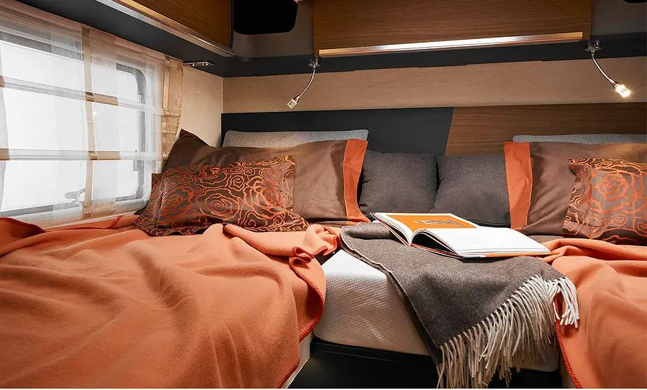 Laika Kreos H 5109 (2024) Das Bild zeigt eine Innenansicht vom Hecksckafzimmer.