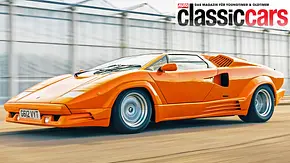 Der Lamborghini Countach 25th Anniversary fahrend von schräg vorne. - Foto: Jonathan Fleetwood