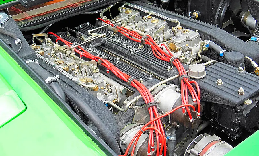 Der Motor des Lamborghini Countach