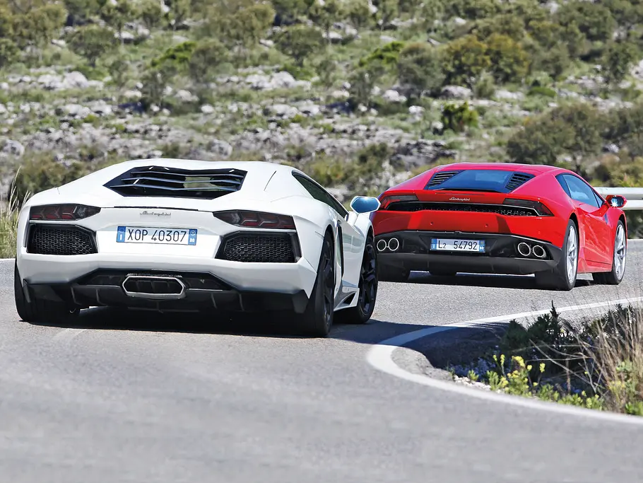 Lamborghini Huracan Aventador Faszination Vergleich Bilder technische Daten Handling