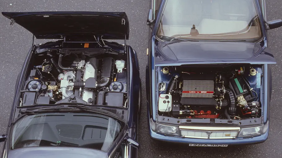 Die Motoren von BMW 535i und Lancia Thema 8.32.