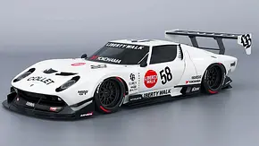 Blick von schräg vorne auf den LB-Silhouette Works GT. - Foto: Liberty Walk