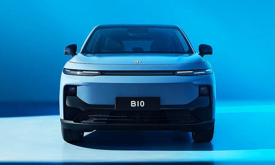 Leapmotor B10 (2025) Blick von vorne auf den Leapmotor B10 (2025).