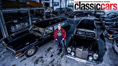 Diverse Leichenwagen statisch von schräg oben fotografiert.  - Foto: Markus Heimbach