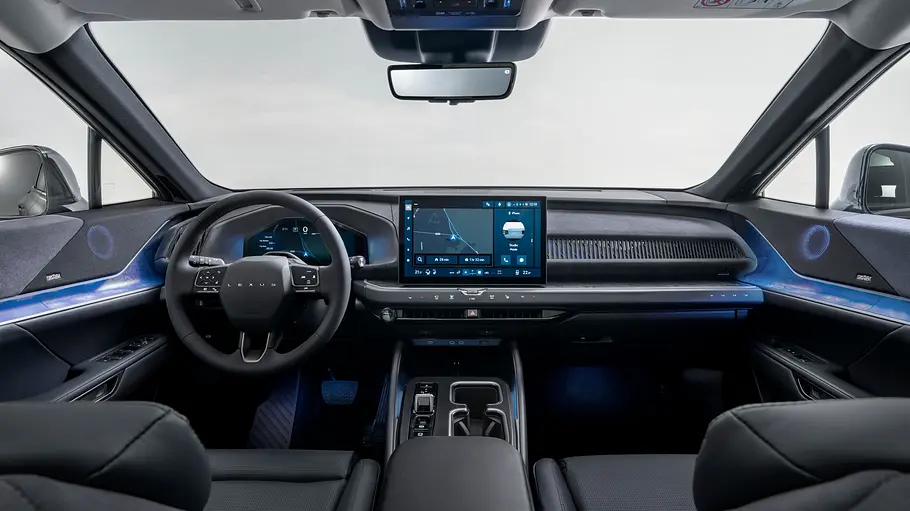 Lexus TZ News Das Cockpit des Lexus TZ mit Blick von der Rückbank.