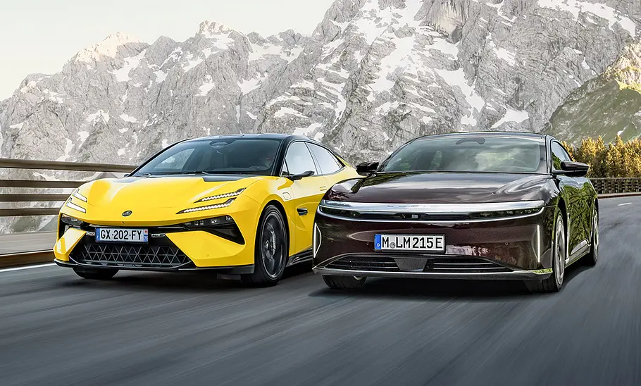 Lotus Emeya/Lucid Air Lotus Emeya/Lucid Air; fahrend, schräg vorne
