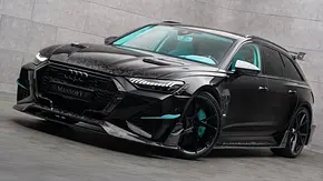 Der Mansory RS 6 steht schräg und wurde von vorne fotografiert. - Foto: Mansory