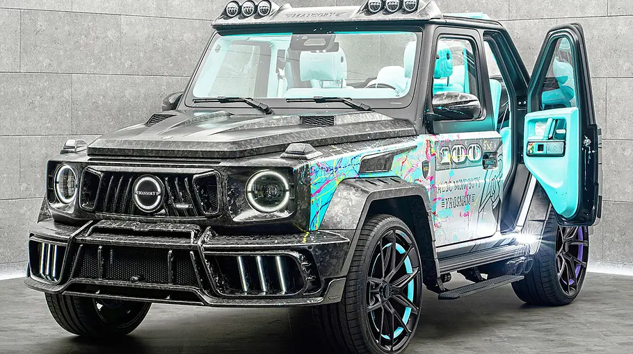 Mansory G63 AMG Art Piece Das Mansory G63 AMG Art Piece stehend von vorne