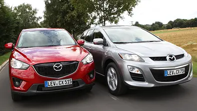 Mazda CX-5 2-2 Skyactiv CX-7 2-2 MZR-CD AWD Allrad Vergleichstest SUV Bilder technische Daten