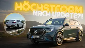Mercedes GLS statisch im Sonnenuntergang auf einem Bergplateau. - Foto: AUTO ZEITUNG