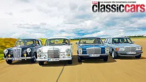 Mercedes 180 D, 200 D, 240 D und 300 TD fahrend von vorne - Foto: AUTO ZEITUNG