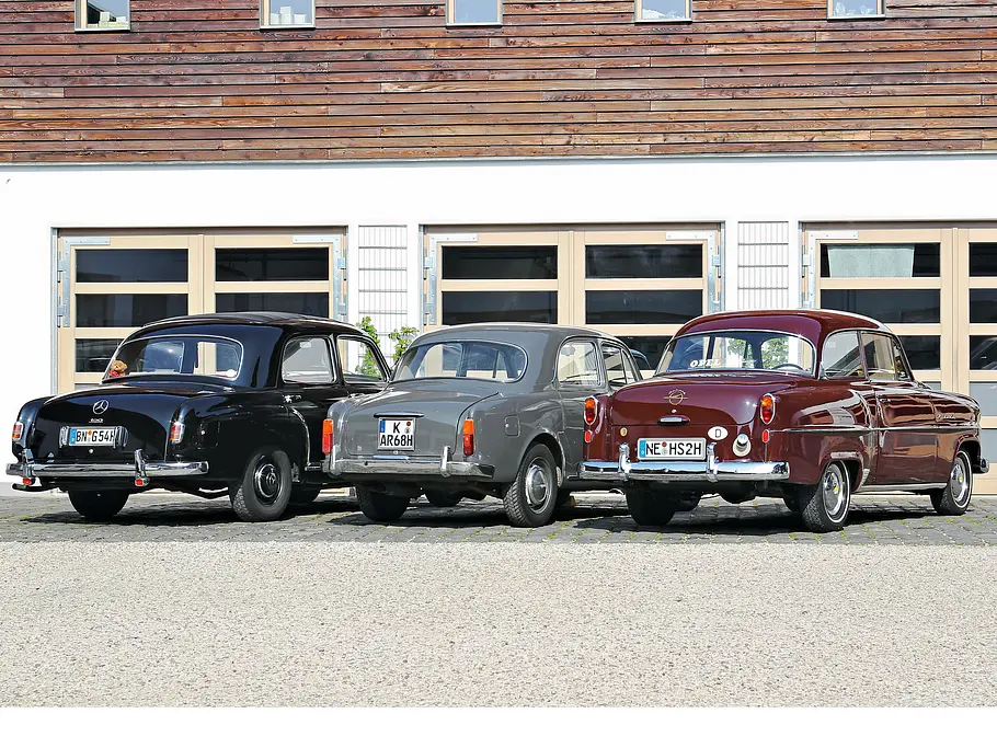 Mercedes 180 Opel Olympia Rekord Lancia Appia Bilder technische Daten Limousinen Vergleich