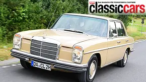 Der Mercedes 250 2.8 (W114) fahrend von schräg vorne - Foto: Zbigniew Mazar