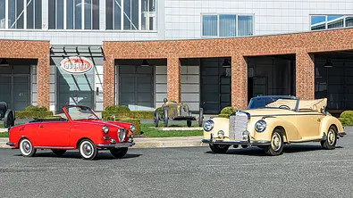 Goggomobil Cabrio/Mercedes 300 S - Foto: Frank Ratering