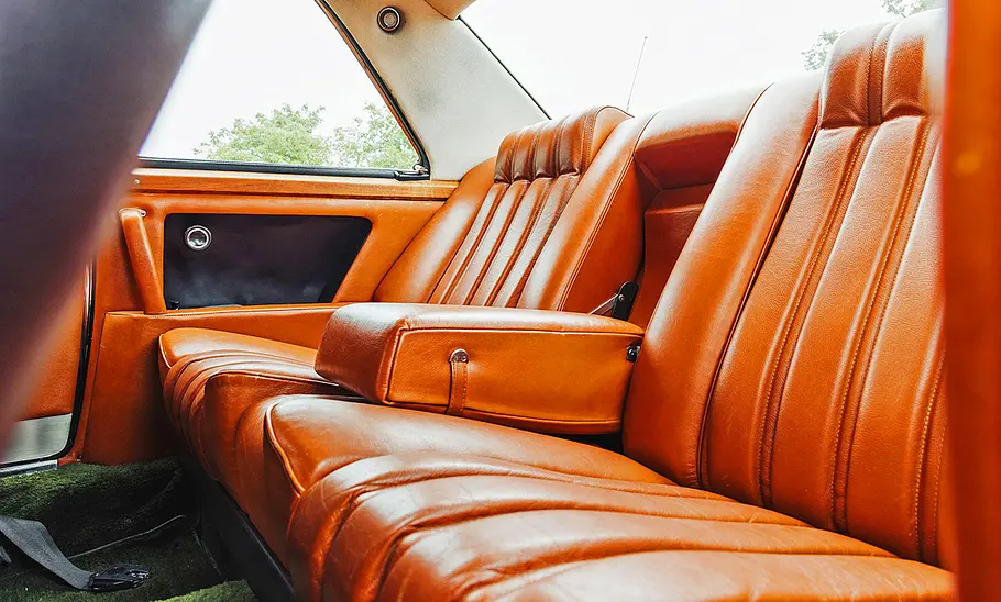 Die Rücksitze des Mercedes 300 SEL 6.3 Coupé Pininfarina.