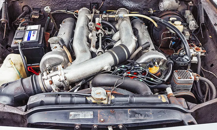 Der Motor des Mercedes 300 SEL 6.3 Coupé Pininfarina.