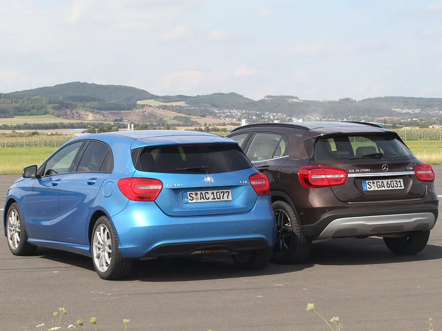 Mercedes A 200 vs. GLA 200 Mercedes A 200 GLA 200 Vergleich Bilder technische Daten Kompaktklasse