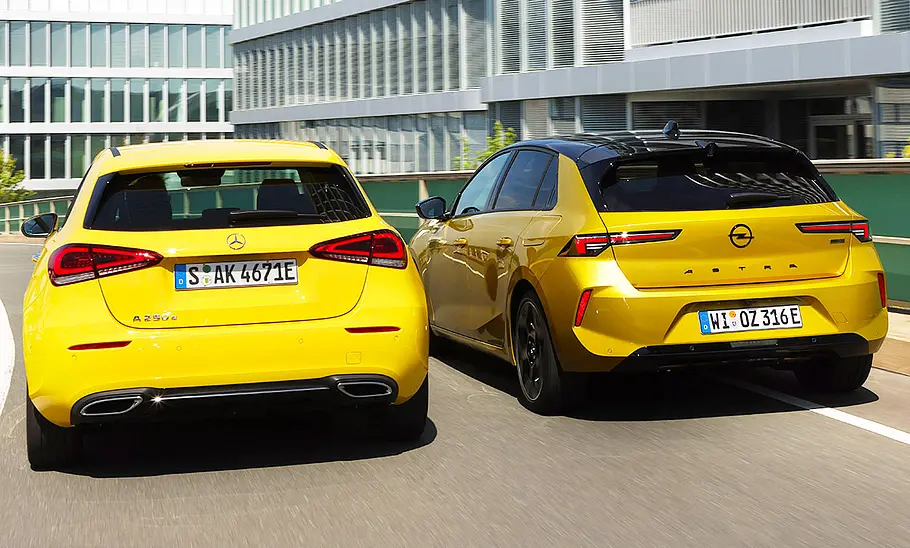 Mercedes A 250 e/Opel Astra Plug-in-Hybrid Mercedes A 250 e/Opel Astra Plug-in-Hybrid
