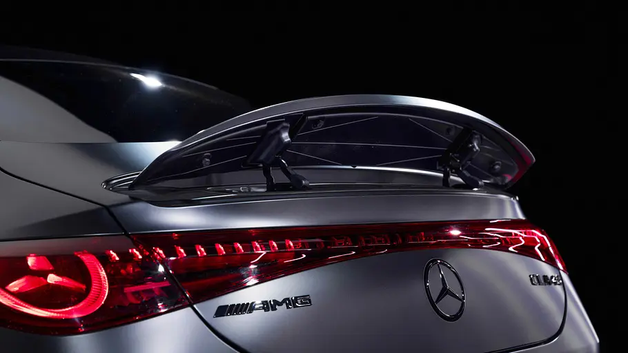 Mercedes-AMG CLA 45 4Matic+ Der ausfahrbare Heckspoiler des Mercedes-AMG CLA 45 4Matic+ im Detail.