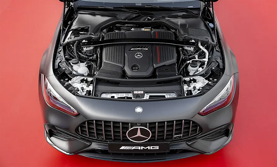 Mercedes-AMG CLE 53 Coupé (2024) Mercedes-AMG CLE 53 Coupé (2024); geöffnete Motorhaube