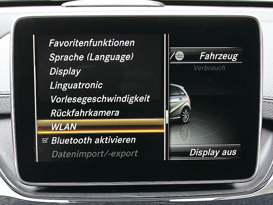 Mercedes B 200 CDI 4Matic 2014 Facelift Test Fahrbericht Display WLAN Hotspot