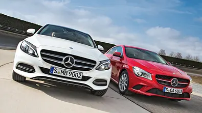 Mercedes C 180 CLA 200 Vergleich Bilder technische Daten Limousine