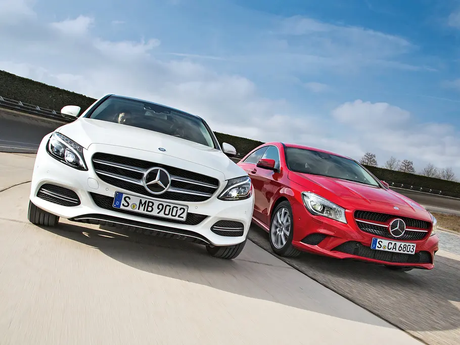 Mercedes C 180 CLA 200 Vergleich Bilder technische Daten Limousine