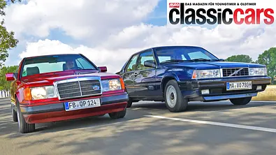 Mercedes 230 CE (C124) & Volvo 780 fahrend von vorne. - Foto: Zbigniew Mazar