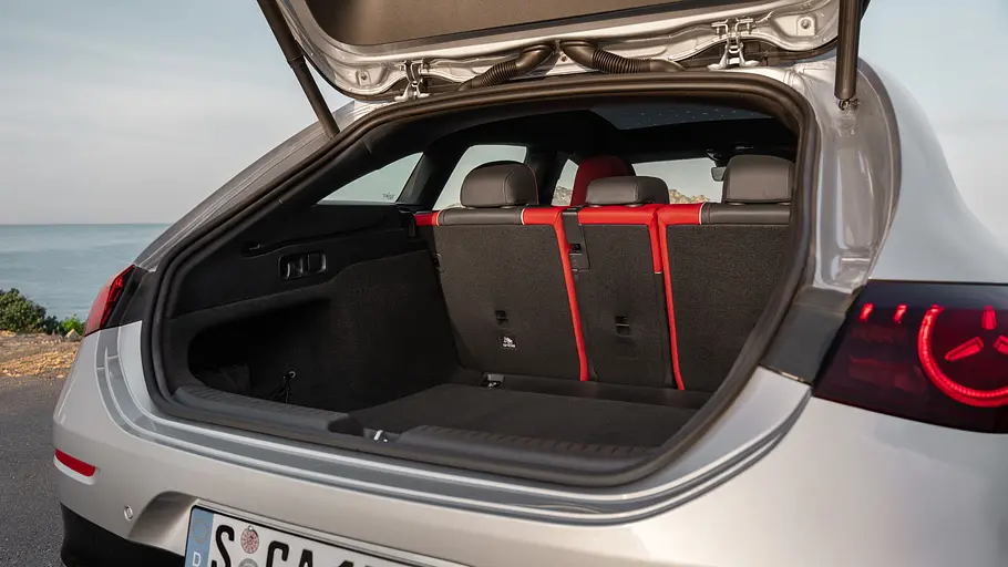 Der Kofferraum des Mercedes CLA EQ Shooting Brake.