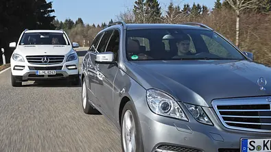 Kombi oder SUV: Mercedes E 250 gegen Mercedes ML im Test