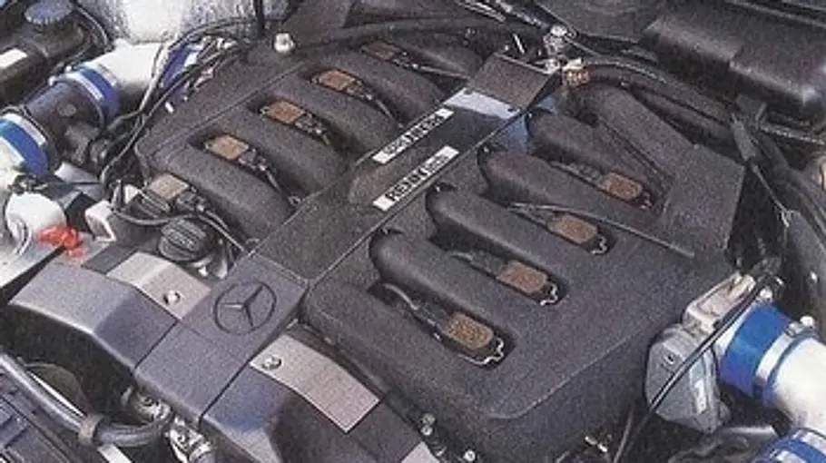 Der Motor des Mercedes E7.4RS Renntech. 