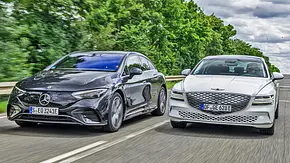 Mercedes EQE/Genesis Electrified G80 - Foto: Frank Ratering