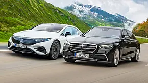 Mercedes EQS 580 4Matic/Mercedes S 500 4Matic - Foto: Mercedes/AUTO ZEITUNG