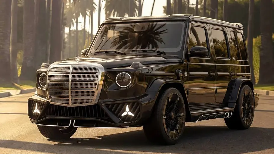 Mercedes G M Monogramm der MetaGarage Mercedes G M Monogramm der MetaGarage, fotografiert von schräg vorne.