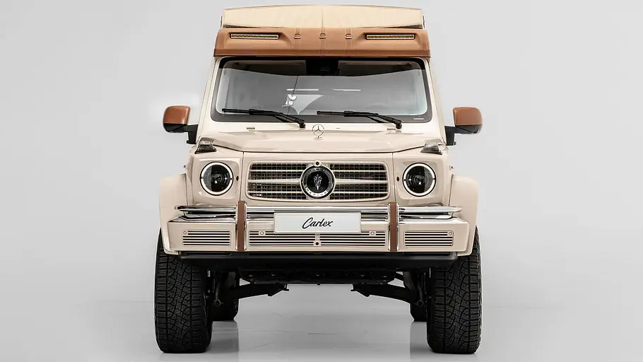 Mercedes G Safari Royal von Carlex Design, fotografiert von vorne.