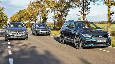 Mercedes GLA 200 d 4Matic/BMW X1 xDrive18d/VW Tiguan 2.0 TDI SCR 4Motion - Foto: Niklas Gotta