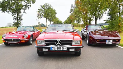 Mercedes SL/Jaguar E-Type/Chevrolet Corvette - Foto: Zbigniew Mazar