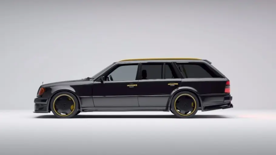Der Mercedes TE900 Wagon Rocket stehend seitlich.